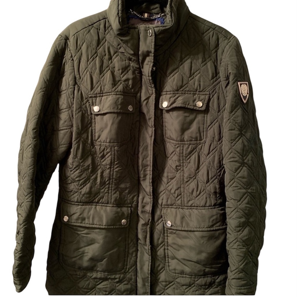 Vince Camuto Quilted Olive Green Jacket